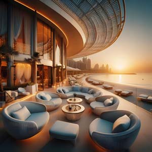 Beachfront hotel