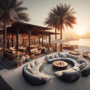 Beachside dining