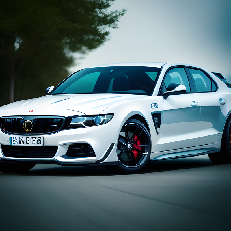 White sports car