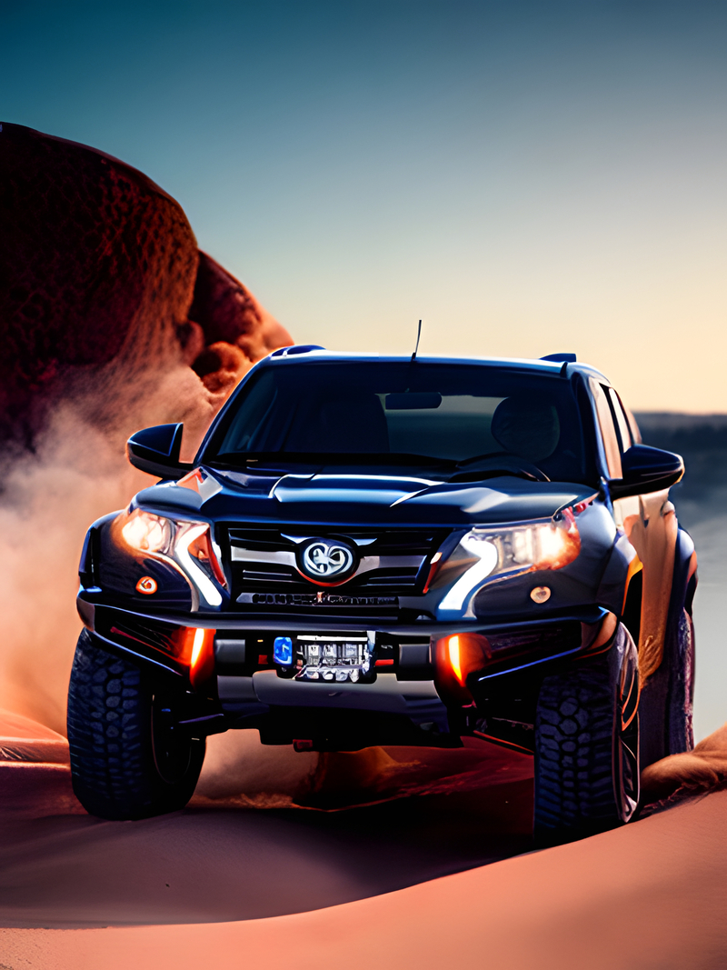 Black offroad car