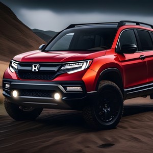 Red half-offroad car
