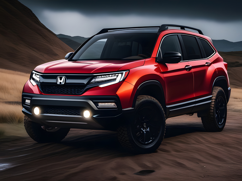 Red half-offroad car