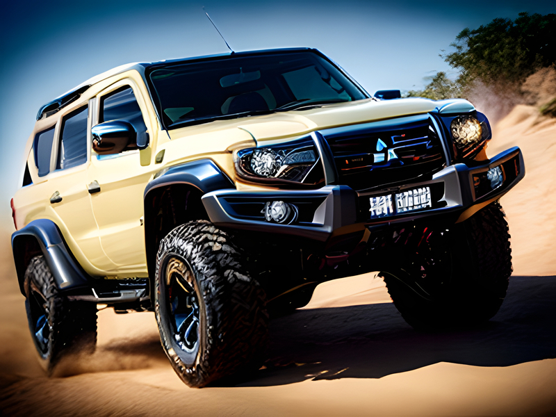 Brown offroad car