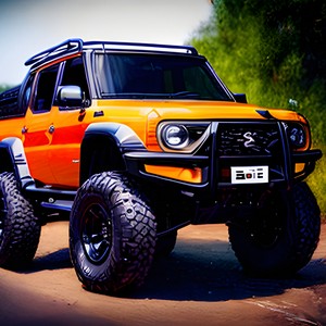 Orange offroad car