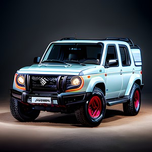 Light blue offroad car