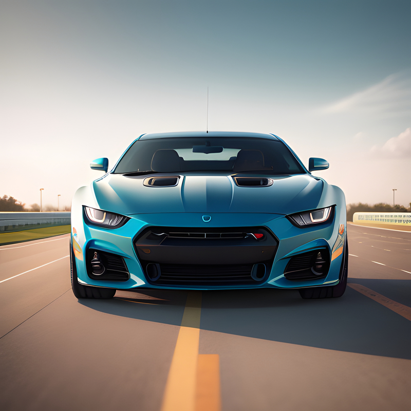Fairy blue sports car