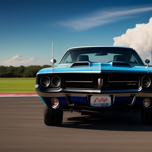 Old Blue Sports Car