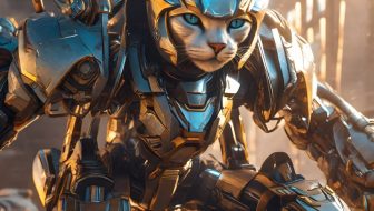 War-mode cyborg cat