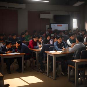 Students are discussing