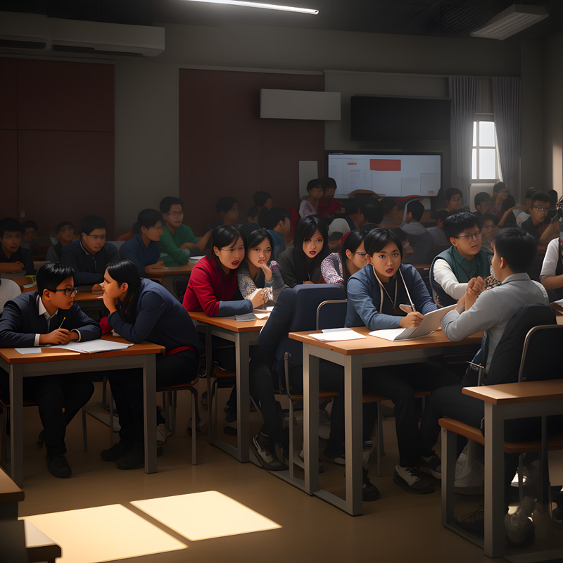 Students are discussing