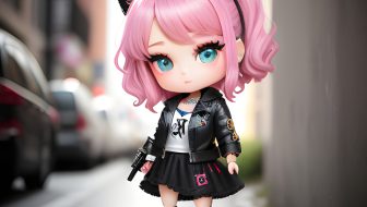 Cute dolls in punk style