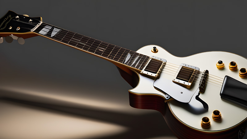 White color guitar