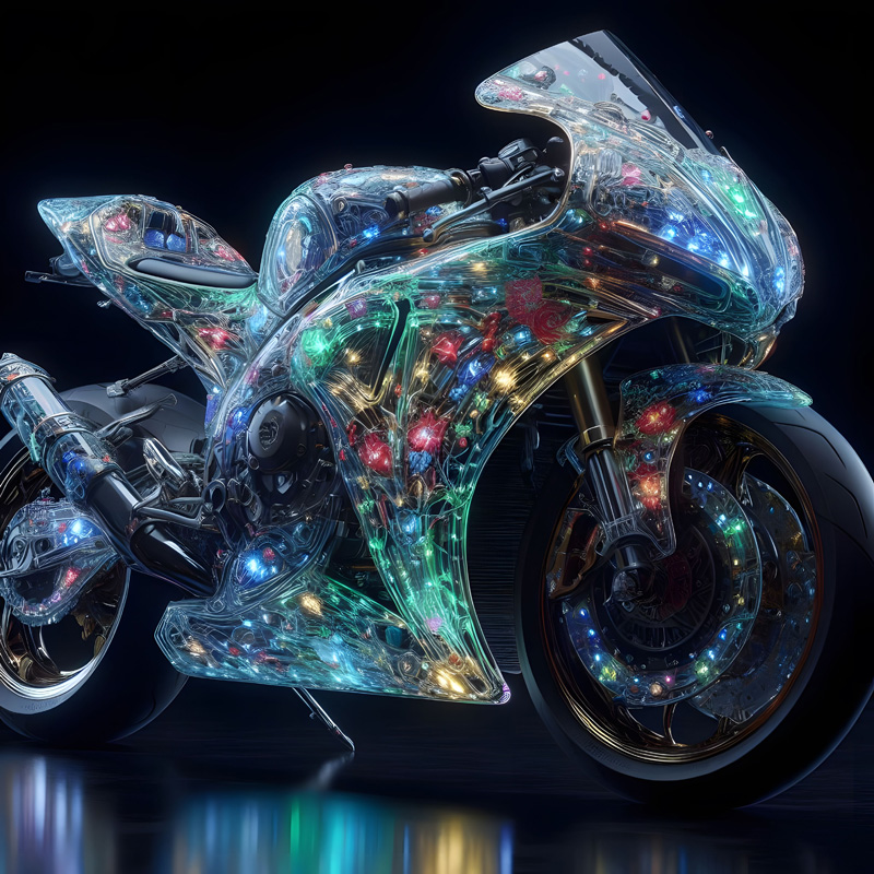 Sport motorbike with color combination