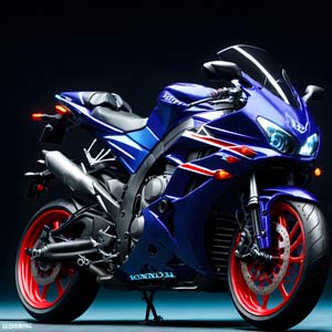 Sport motorbike blue color