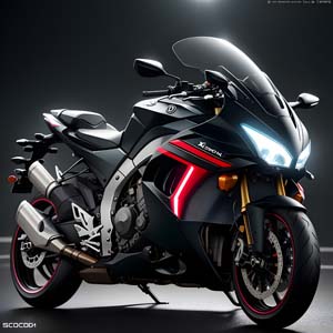 Sport motorbike in black