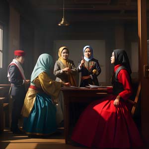 Study in classroom
