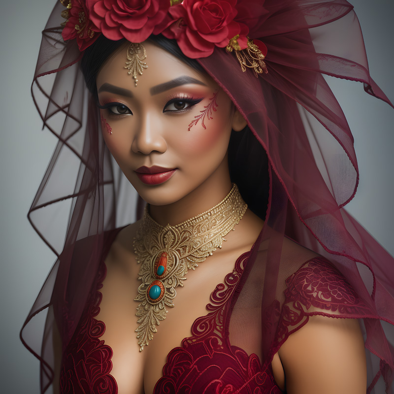 Women in red dress