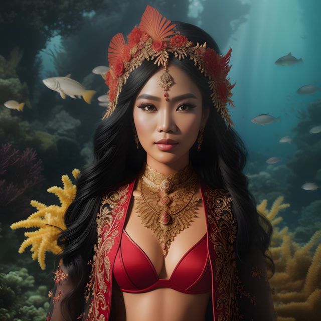 Decorated and underwater-themed women