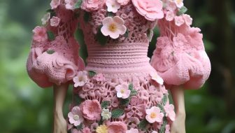 Floral knit dress