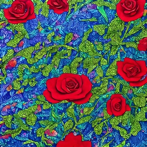 Rhythmic painting of roses