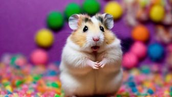 A standing hamster