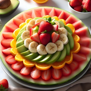 Arrangement of fruit slices