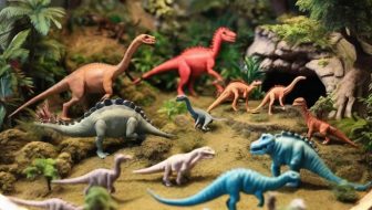 Dinosaur life diorama