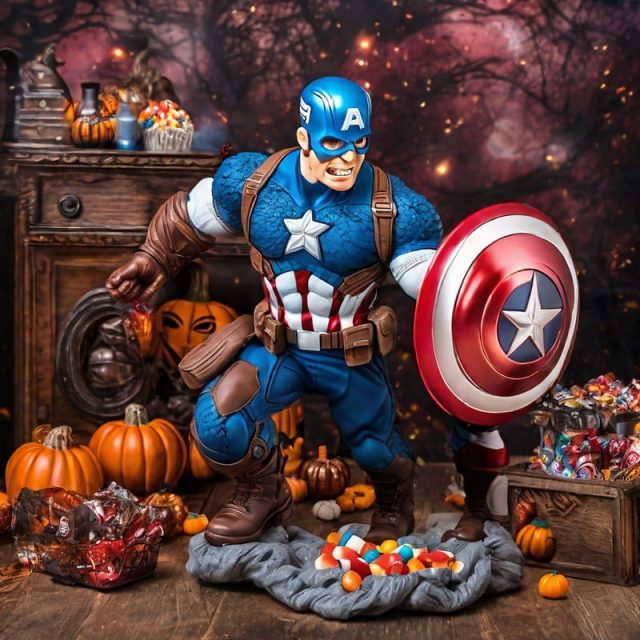 Hallowen-themed captain america toy