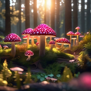 Mushrooms that live in the middle of the forest