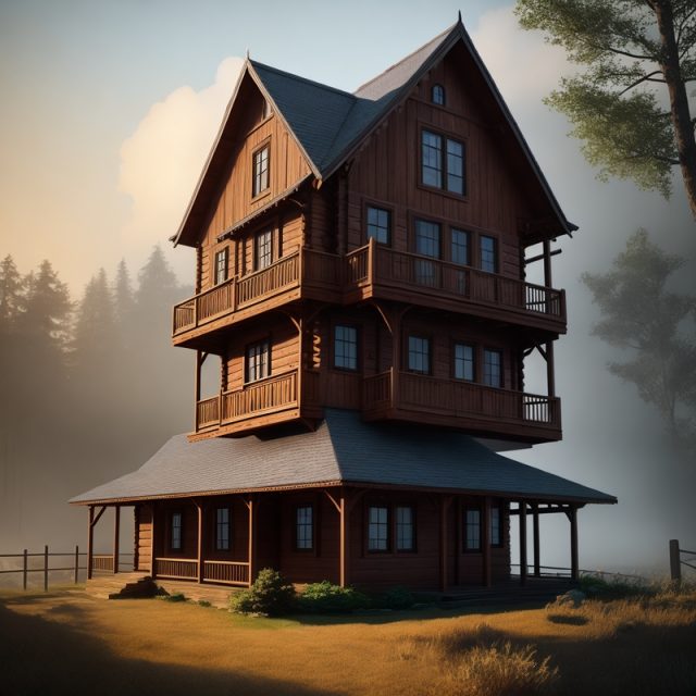 Unique cabin house