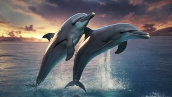 A happy pair of dolphins
