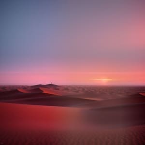 The vast expanse of the desert